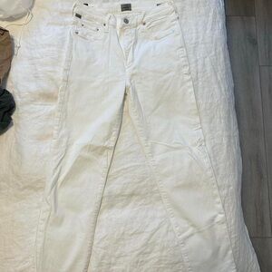 Citizens of humanity white straight leg jeans